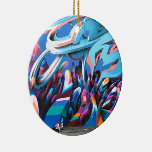 Coole Graffiti-Mauer Keramikornament (Rechts)