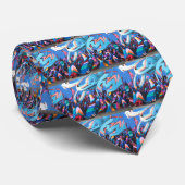 Coole Graffiti-Mauer Krawatte (Gerollt)