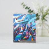 Coole Graffiti-Mauer Postkarte (Stehend Vorderseite)