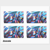 Coole Graffiti-Mauer Rechteckiger Aufkleber (Blatt)