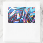 Coole Graffiti-Mauer Rechteckiger Aufkleber (Tasche)