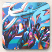 Coole Graffiti-Mauer Untersetzer (Vorderseite)