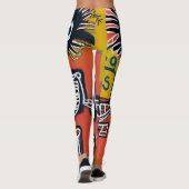 Coole Graffiti Skull Street Malerei Angesagt Künst Leggings (Rückseite)
