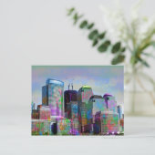 Coole Graffiti-Spritzer Aquarellfarben New York Ci Postkarte (Stehend Vorderseite)