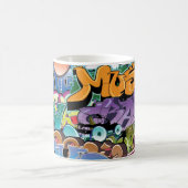 Coole Graffiti-Straßen-Kunst abstrakt Kaffeetasse (Mittel)