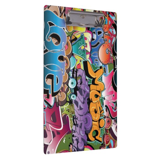 Coole Graffiti-Straßen-Kunst abstrakt Klemmbrett (Rechts)