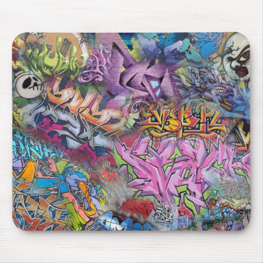 Coole Graffiti-Straßen-Kunst abstrakt Mousepad (Vorne)