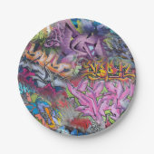 Coole Graffiti-Straßen-Kunst abstrakt Pappteller (Vorderseite)