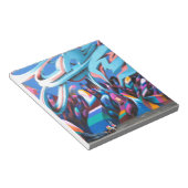 Coole Graffiti-Wand Notizblock (angewinkelt)