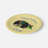 Coole Grafik ARMADILLO - Happy Birthday - Pappteller (Schrägansicht)