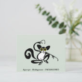 Coole Grafik - AYE-AYE- lemur - Primat - Postkarte (Stehend Vorderseite)