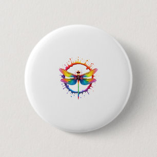Coole Grafik-Bindedruck-Sonnenbrille Libellen-Illu Button