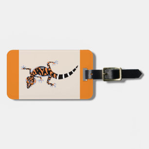 Coole Grafik - GECKO - Lizard - Orange Gepäckanhänger