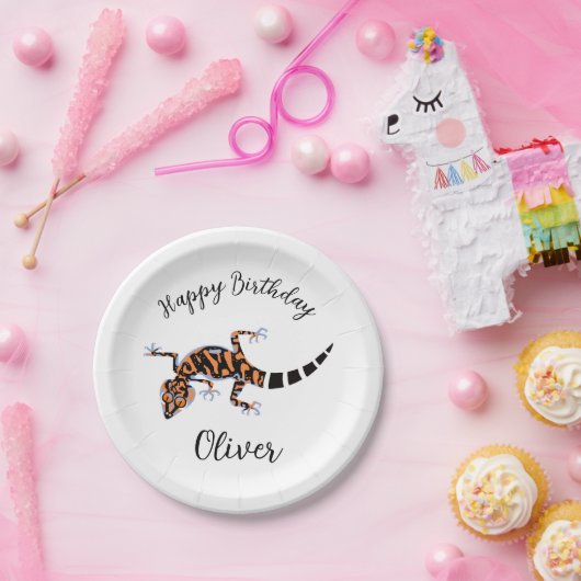 Coole Grafik - GECKO - Wildlife- Party Pappteller (Party)