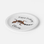 Coole Grafik - GECKO - Wildlife- Party Pappteller (Schrägansicht)