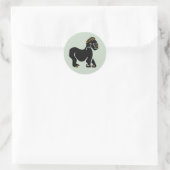 Coole Grafik GORILLA - Natur - Afrika Runder Aufkleber (Tasche)