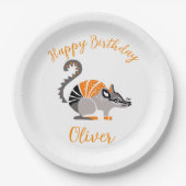 Coole Grafik - NUMBAT- Happy Birthday- Party Pappteller (Vorderseite)