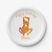 Coole Grafik ORANGUTAN - Happy Birthday — Party Pappteller (Vorderseite)