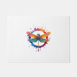 Coole Grafik-Tie-Dye-Sonnenbrille Libellen-Illustr Fußmatte