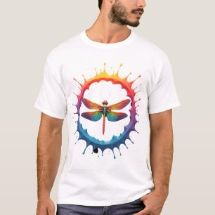 Coole Grafik-Tie-Dye-Sonnenbrille Libellen-Illustr T-Shirt
