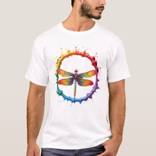 Coole Grafik-Tie-Dye-Sonnenbrille Libellen-Illustr T-Shirt