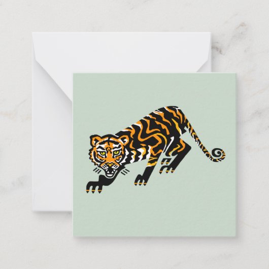 Coole Grafikbigcat - TIGER - Tierliebhaber - Mitteilungskarte (Vorderseite)