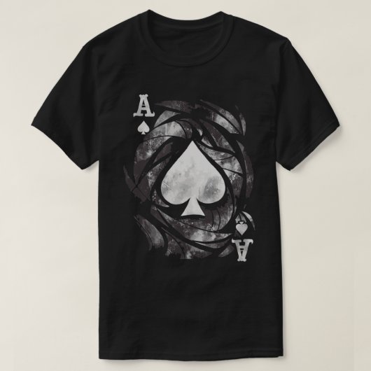 Coole Grafikkarten-Ass-Karte mit der "Spade Playin T-Shirt (Design vorne)