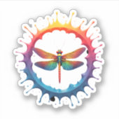 Coole grafische Gefärbte Krawatte Sonnenbrille Dra Aufkleber (Vorderseite)