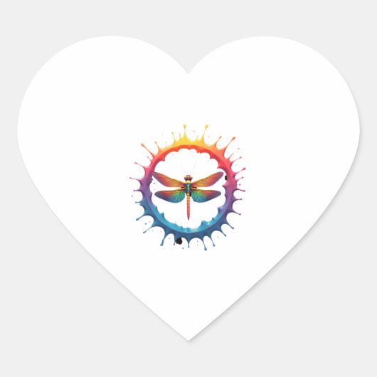 Coole grafische Gefärbte Krawatte Sonnenbrille Dra Herz-Aufkleber (Vorderseite)