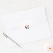 Coole grafische Gefärbte Krawatte Sonnenbrille Dra Herz-Aufkleber (Umschlag)