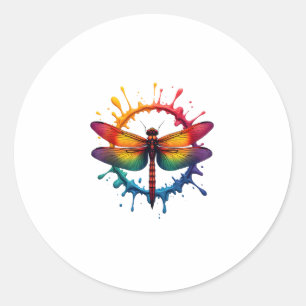 Coole grafische Gefärbte Krawatte Sonnenbrille Dra Runder Aufkleber