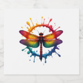 Coole grafische Gefärbte Krawatte Sonnenbrille Dra Schaumweinetikett (Einzelnes Label)