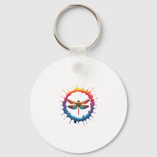 Coole grafische Gefärbte Krawatte Sonnenbrille Dra Schlüsselanhänger (Vorderseite)