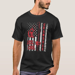 Coole Granddad Flag Amerika Fischen Lover, Fett T-Shirt
