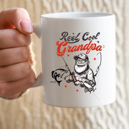 Coole Grandpa-Fischerei Grafik-Tasse Kaffeetasse