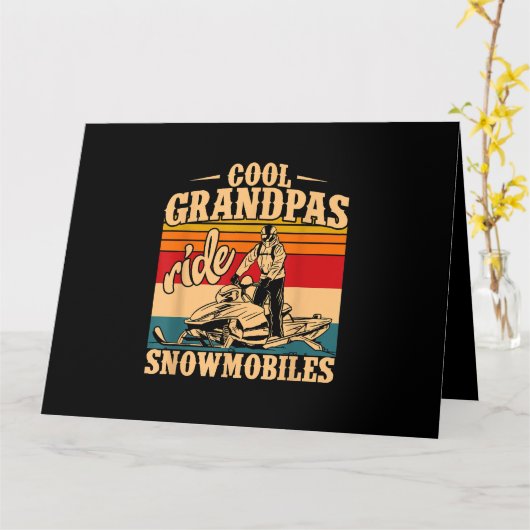Coole Grandpas Reiten Schneemobile Snowmobile Snow Karte (Gelbe Blume)