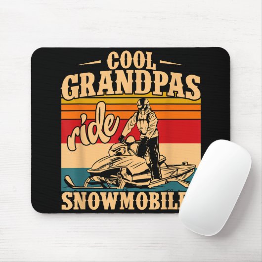 Coole Grandpas Reiten Schneemobile Snowmobile Snow Mousepad (Mit Mouse)