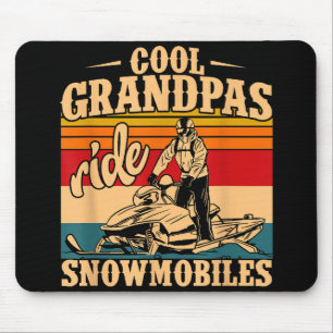 Coole Grandpas Reiten Schneemobile Snowmobile Snow Mousepad