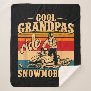 Coole Grandpas Reiten Schneemobile Snowmobile Snow Sherpadecke