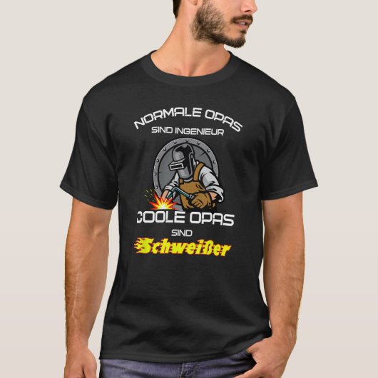 Coole Grandpas, Schiff des Funny Welder Metal Buil T-Shirt (Vorderseite)