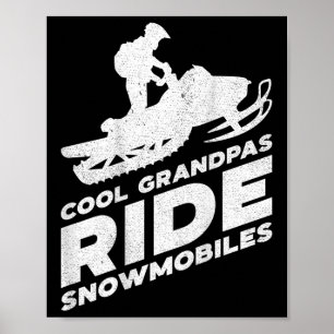 Coole Grandpas-Schneemobile - Motorschlitten ( auf Poster