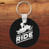 Coole Grandpas-Schneemobile - Motorschlitten ( auf Schlüsselanhänger (Vorderseite)