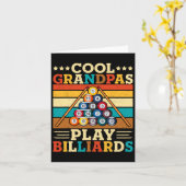 Coole Grandpas spielen Billiard Retro Snooker Pool Karte (Gelbe Blume)