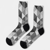 Coole graue Dreiecke Socken (Linkes Detail)