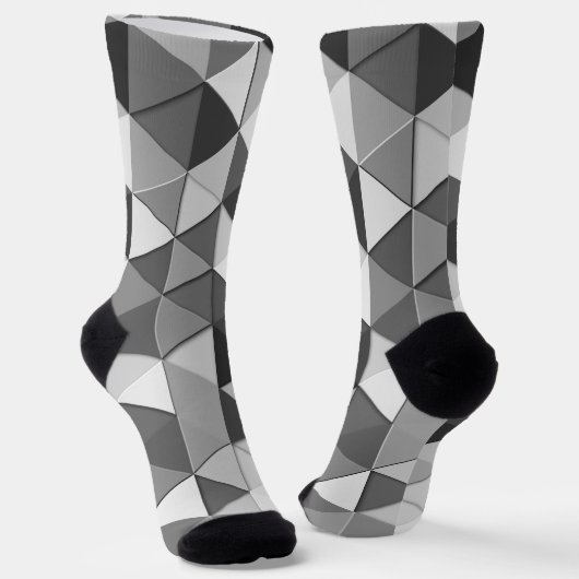 Coole graue Dreiecke Socken (Gewinkelt)
