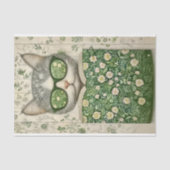 Coole graue Katze im Speccet & Floral Book BT3 Dec Seidenpapier (Vorderseite)