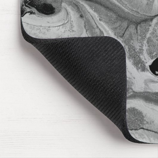 Coole graue Marmortextur Mousepad (Ecke)