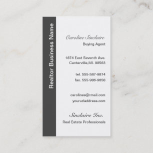 Coole graue Realtor-Geschäfts-Karten Visitenkarte