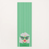 Coole grauhaarige Frau mit BrillenIndividuelle Nam Yogamatte (Vorderseite)