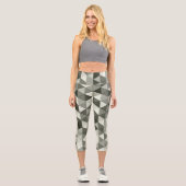 Coole Graustufendreiecke Capri Leggings (Vorderseite)